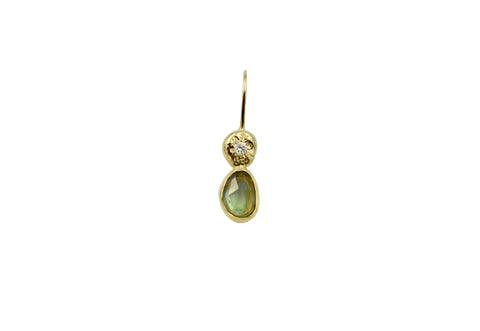 14K Bicolor Tourmaline and Diamond Pendant