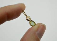 14K Bicolor Tourmaline and Diamond Pendant