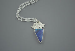 Silver Shooting Star Boulder Opal Pendant OOAK